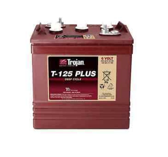 BATTERIA TROJAN T125 PLUS T125+ 240A 6V  PIOMBO ACIDO GOLF-CAR PIATTAFORME SPAZZATRICI LAVASCIUGA IVA22%