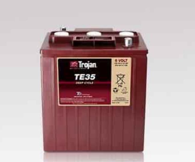 BATTERIA TROJAN TE-35 245A 6V  TE35 PIOMBO ACIDO GOLF-CAR PIATTAFORME SPAZZATRICI LAVASCIUGA IVA22%